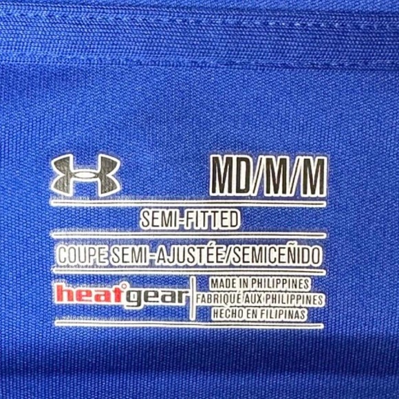 Under Armour Running Pullover Half Zip Jacket Royal Blue Semi-fitted Heat Gear - Picture 4 of 9